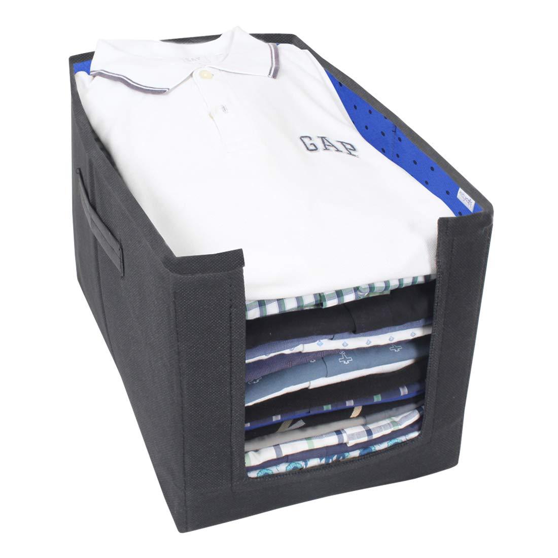 Closet Organizer-Foldable Shirts and Clothing Organizer Stackers(Pack of 3)