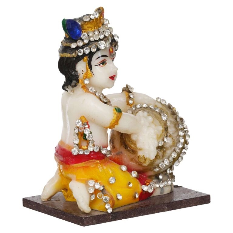 Lord Krishna Idol Makhan Chor Statue Gift Showpiece