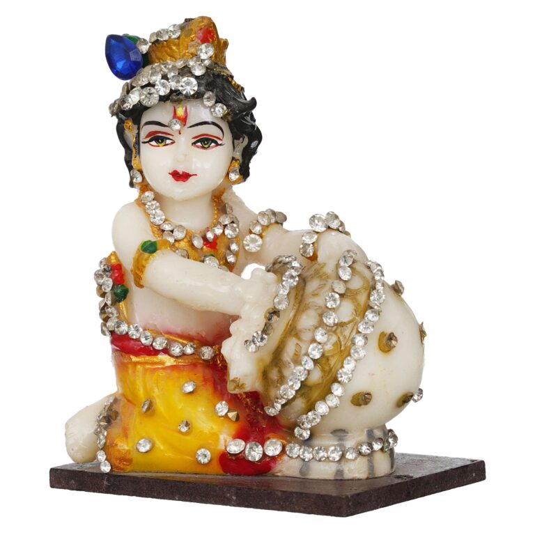 Lord Krishna Idol Makhan Chor Statue Gift Showpiece