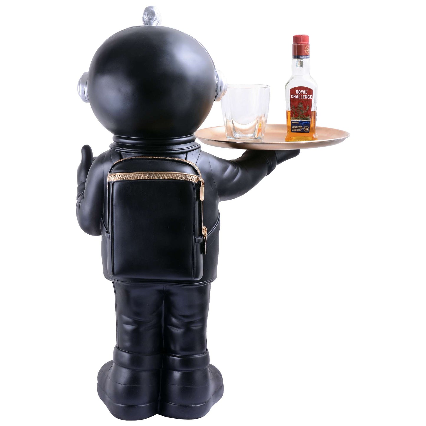 Astronaut Figurine Tray Sculpture Desk Storage Statue Room Decoration Gift black Small|Antique Home Decor